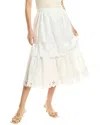 Elie Tahari Ellie Tahari Tiered Lace Skirt In White