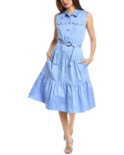 Elie Tahari Ellie Tahari Tiered Midi Dress In Blue