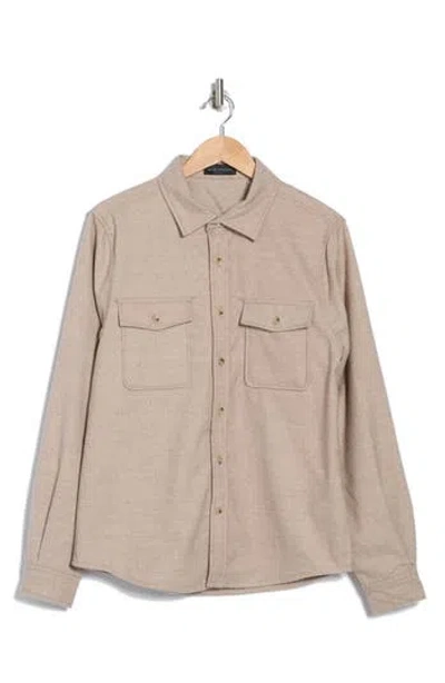Elie Tahari Extrasoft Shirt Jacket In Oatmeal Heather