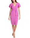 Elie Tahari Faux Wrap Dress In Purple