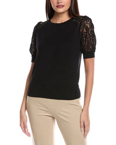ELIE TAHARI FELICITY CROCHET SWEATER