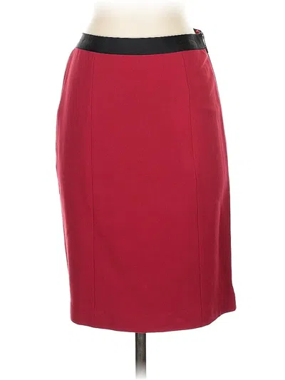 Pre-owned Elie Tahari Formal Skirt In Burgundy