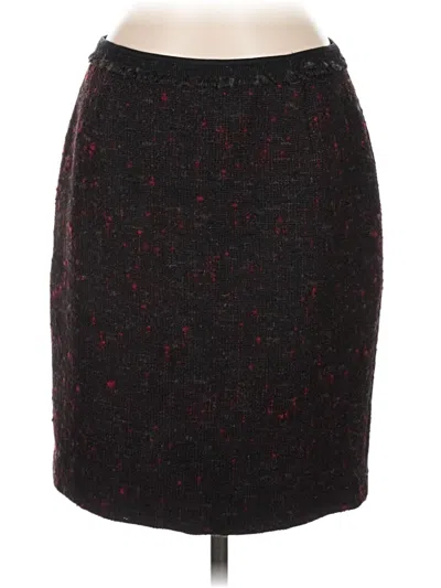 Pre-owned Elie Tahari Formal Skirt In Burgundy