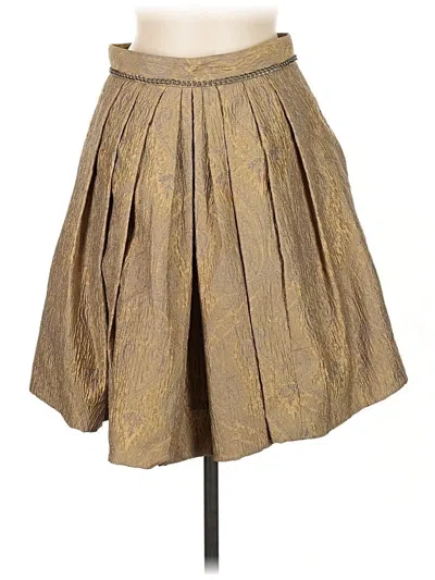 Pre-owned Elie Tahari Formal Skirt In Gold