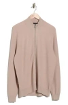 Elie Tahari Full Zip Jersey Sweater In Pink