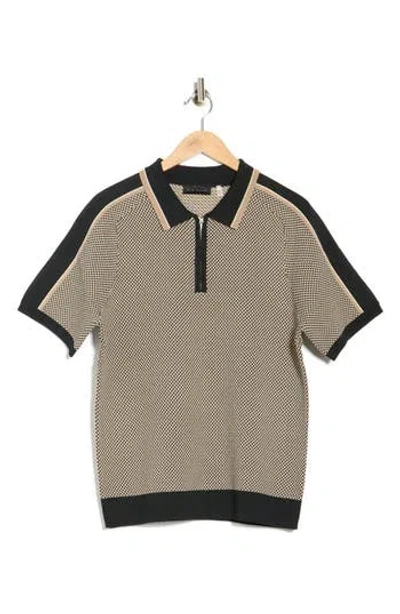 Elie Tahari Geometric Jacquard Polo Shirt In Multi