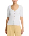 Elie Tahari Jessica Sweetheart Sweater In Sky White