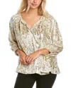 Elie Tahari Keyhole Blouse In White