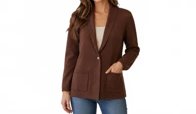 Elie Tahari Knit Blazer In Brown