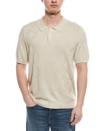 Elie Tahari Linen-blend Polo Shirt