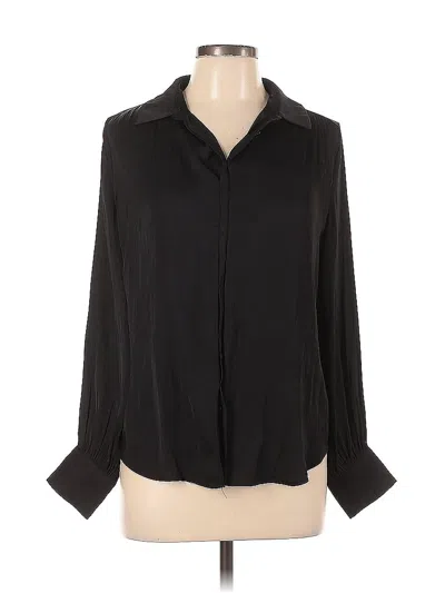 Pre-owned Elie Tahari Long Sleeve Blouse In Black