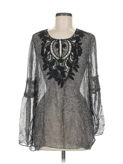 Pre-owned Elie Tahari Long Sleeve Blouse In Black