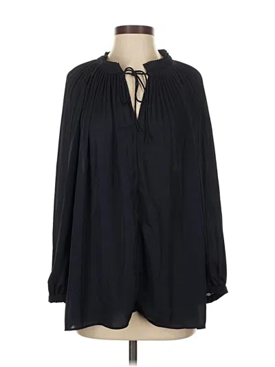 Pre-owned Elie Tahari Long Sleeve Blouse In Black