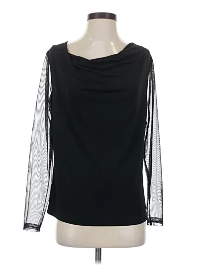 Pre-owned Elie Tahari Long Sleeve Blouse In Black