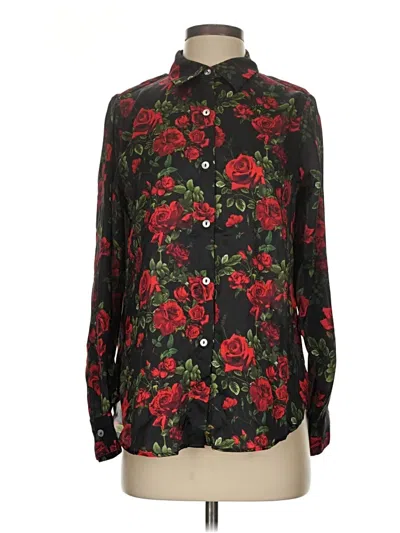 Pre-owned Elie Tahari Long Sleeve Blouse In Black