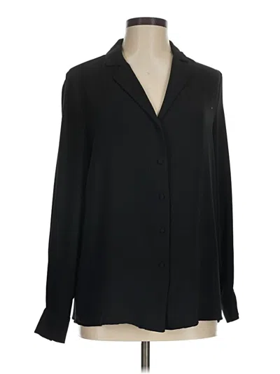 Pre-owned Elie Tahari Long Sleeve Blouse In Black