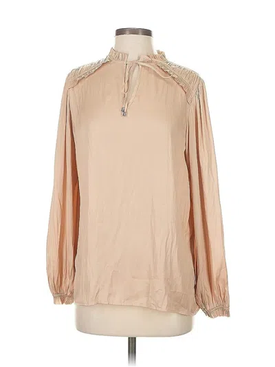 Pre-owned Elie Tahari Long Sleeve Blouse In Brown