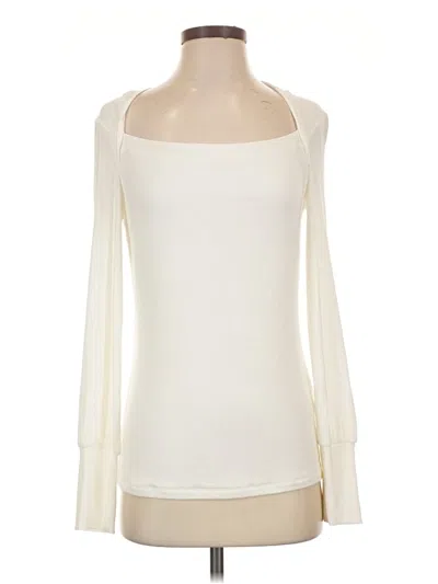 Pre-owned Elie Tahari Long Sleeve Blouse In Ivory