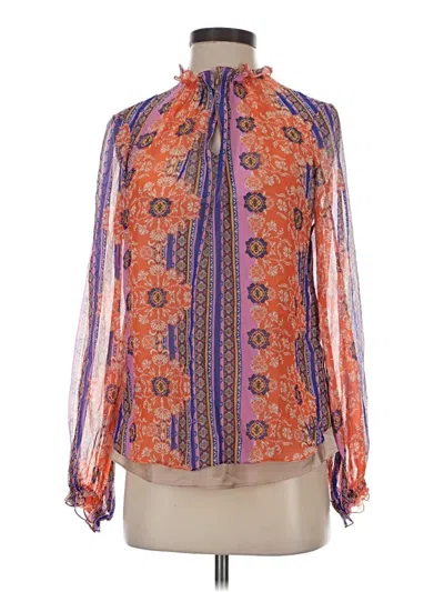 Pre-owned Elie Tahari Long Sleeve Blouse In Orange