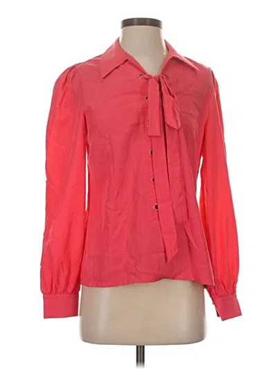 Elie Tahari Long Sleeve Blouse In Red