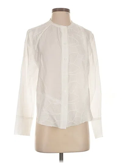 Elie Tahari Long Sleeve Blouse In White