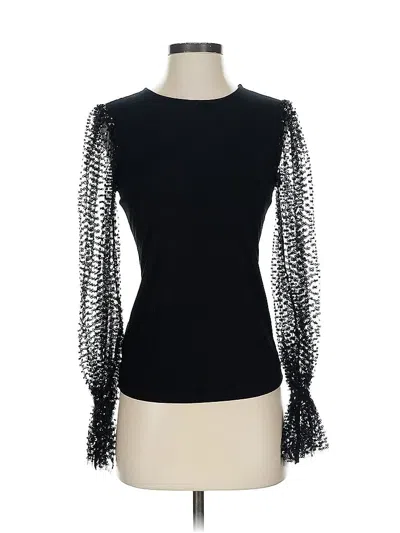 Pre-owned Elie Tahari Long Sleeve T-shirt In Black