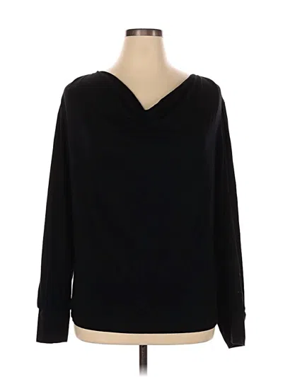 Pre-owned Elie Tahari Long Sleeve Top Black Cowl Neck Tops