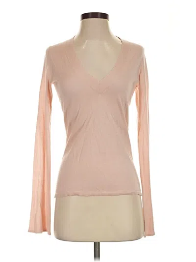 Pre-owned Elie Tahari Long Sleeve T-shirt In Tan
