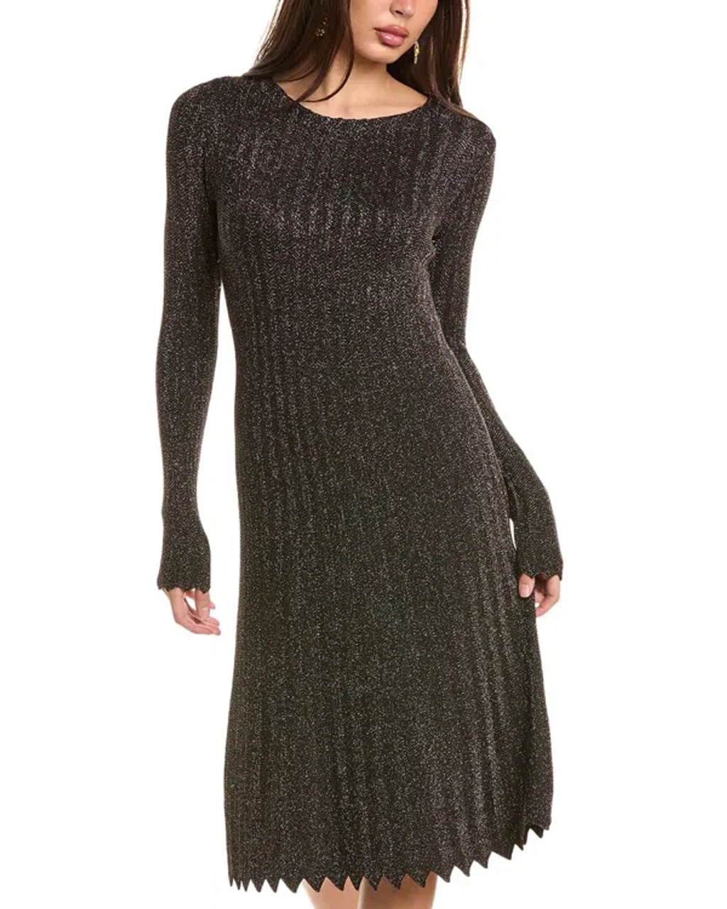 rib knit short sleeve dress Stephanie Wave Rib Knit Short Sleeved Swing Turquoise Dress M main image 0