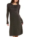 Shop Elie Tahari Lurex Knit Midi Dress In Multi