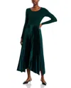 Elie Tahari The Mave Mixed Media Sweaterdress In Juniper