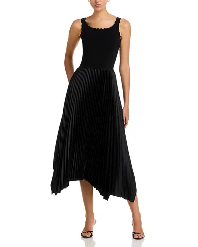Elie Tahari Mave Mixed Media Sweater Dress In Black