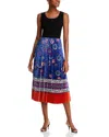 Elie Tahari The Mave Midi Dress In Blue