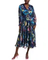 Elie Tahari Milena Midi Dress In Blue
