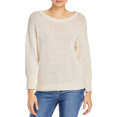 Elie Tahari Monroe Womens Crewneck Knit Sweater In Neutral
