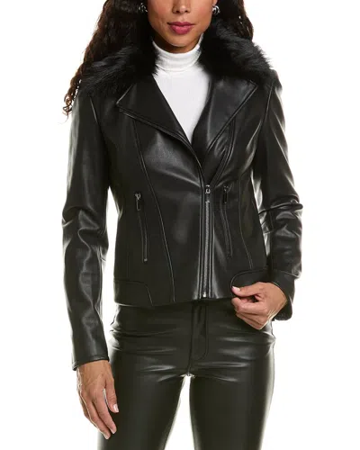 Elie Tahari Moto Jacket In Black