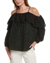 ELIE TAHARI ELIE TAHARI OFF-THE-SHOULDER SILK BLOUSE