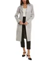 Elie Tahari Open Front Trench Coat In Gray