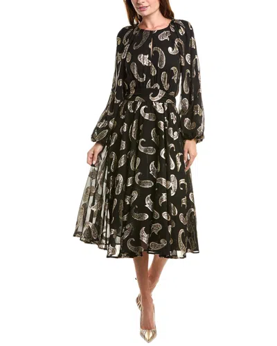 Elie Tahari Paisley Fil Coupe Maxi Dress In Black