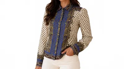 Elie Tahari Paisley Print Blouse In Multicolor