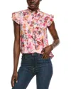Elie Tahari Pleated Shirt In Pink