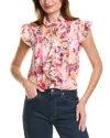 Elie Tahari Pleated Shirt In Pink