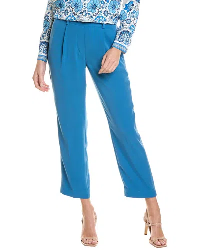ELIE TAHARI PLEATED STRAIGHT LEG PANT