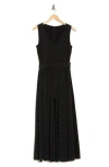 Elie Tahari Polka Dot Sleeveless Silk Maxi Dress In Multi