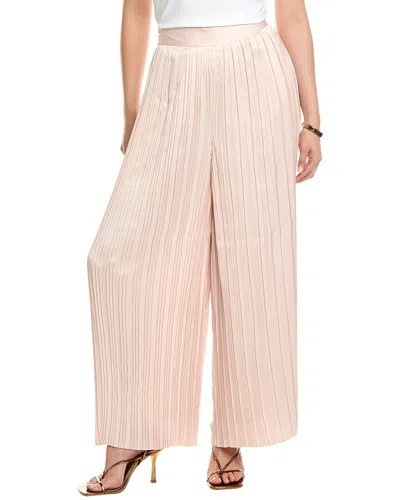 Elie Tahari Pull-on Pleated Wide Leg Pant In Pink