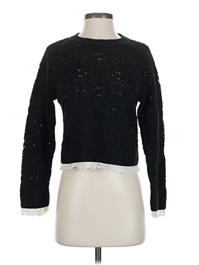 Pre-owned Elie Tahari Pullover Sweater In Black