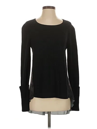 Pre-owned Elie Tahari Pullover Sweater In Black