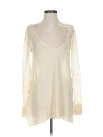 Pre-owned Elie Tahari Pullover Sweater In White