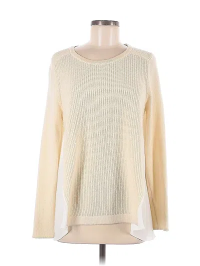 Pre-owned Elie Tahari Pullover Sweater In White