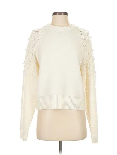 Pre-owned Elie Tahari Pullover Sweater In White